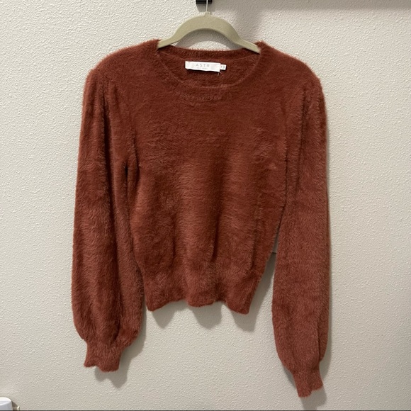 ASTR the Label Sorbet Puff Sleeve Sweater - M - Mauve - Picture 2 of 8